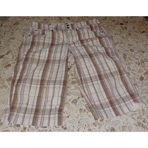 Bandolinoblu Women's Bermuda Shorts SZ 10 Tan Plaid